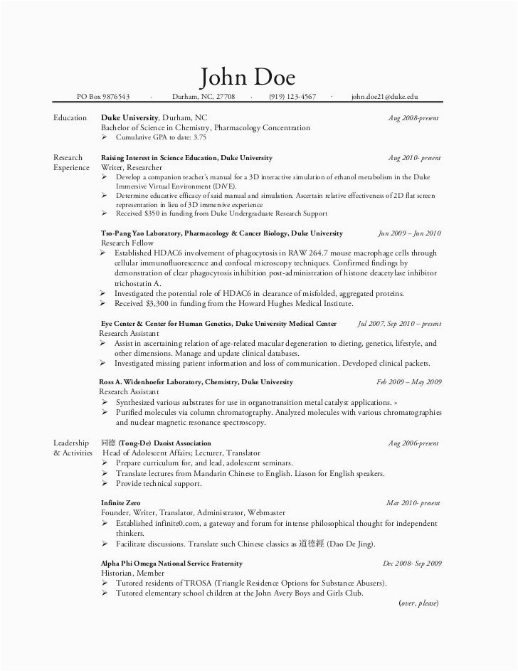 John Doe Headstart assistant Teacher Resume Samples Health Professsion Resume Two Pages