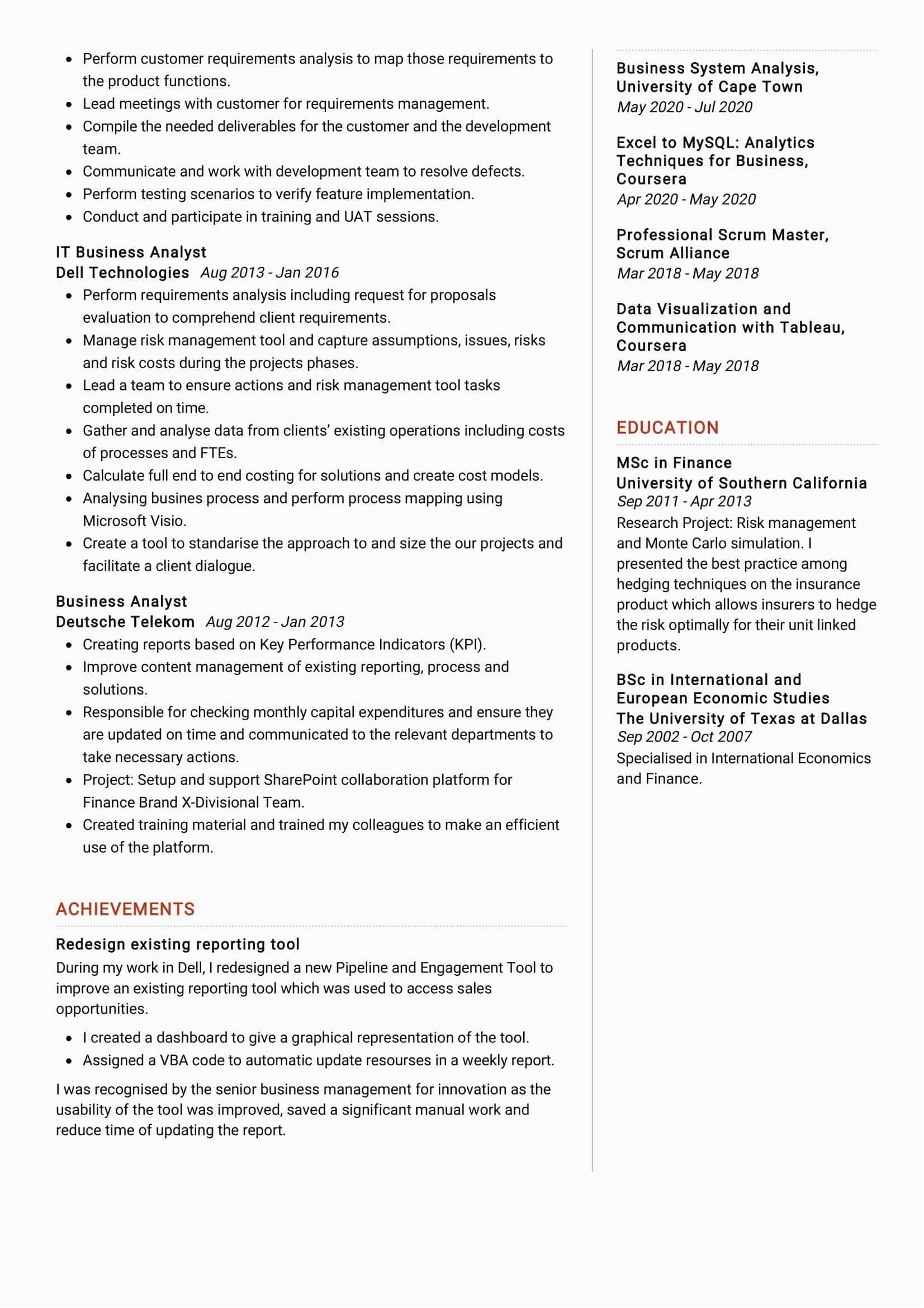 Junior Ba Resume Sample for It бЛогът на младия мениджър [44 ] Cv Template for Agile Business Analyst