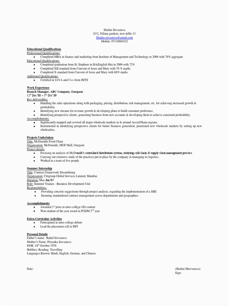Master Of Business Administration Resume Sample Sample Resume Master Business Administration