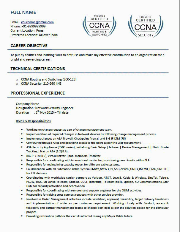 Network Security Engineer Resume Sample with Experience top 5 Network Security Engineer Resume Samples In Word