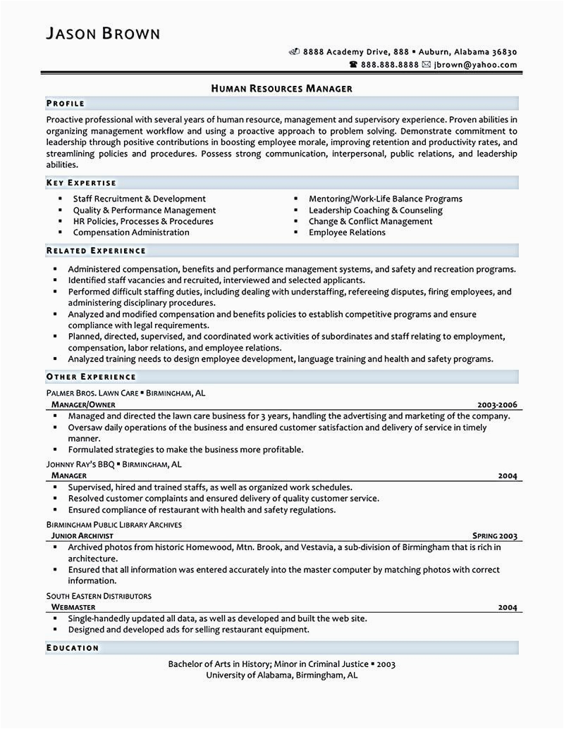 Resume Sample for A Human Resource Human Resources Resume that Represents Your True Skill and Abilities is