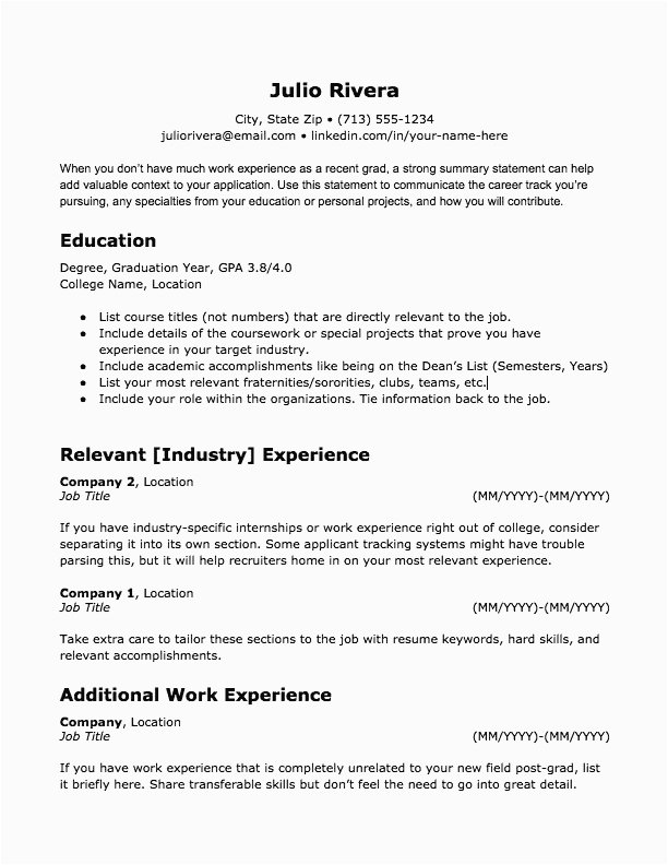Resume Sample for Recent Graduate with Entry Level Expirience How to Write An Entry Level Resume Jobscan