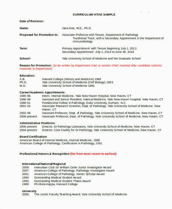 Resume Samples for Academic Positions In Education 27 Academic Curriculum Vitae Templates Pdf Doc
