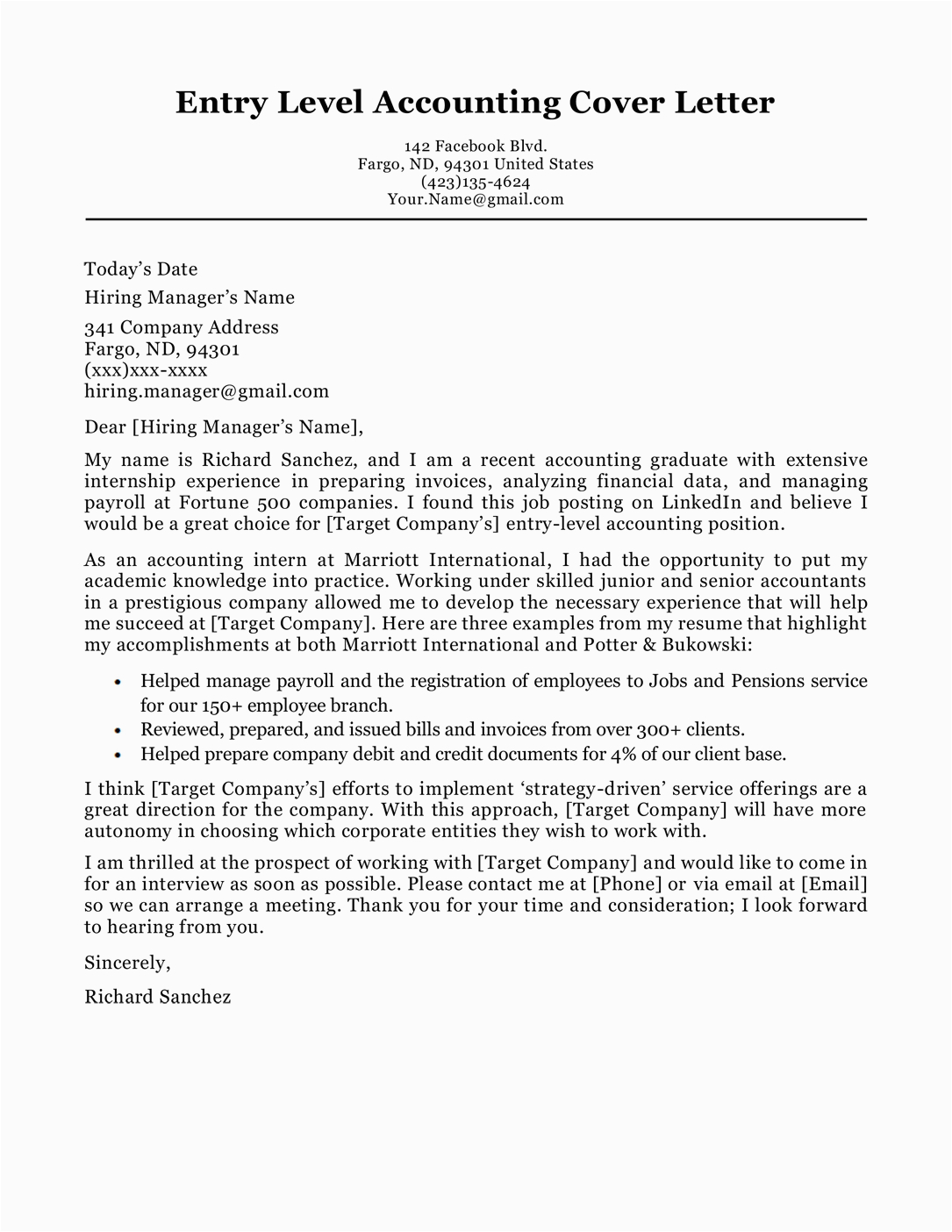 Sample Cover Letter and Resume for Accountant Accounting Cover Letter Sample & Writing Tips