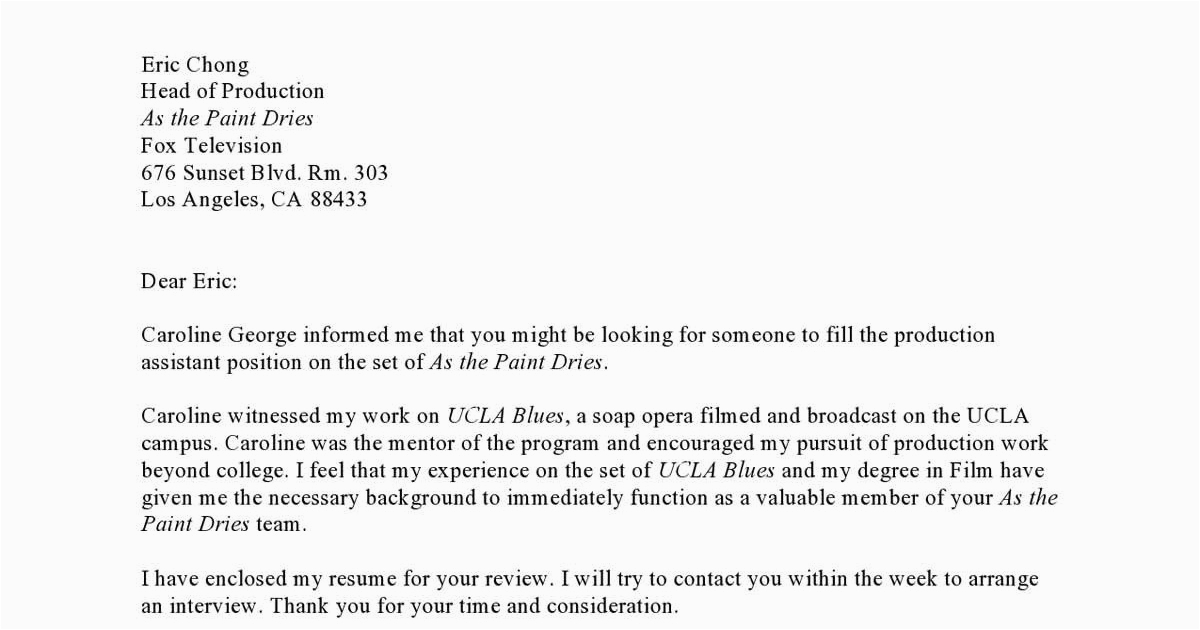 Sample Cover Letter for Unsolicited Resume Unsolicited Cover Letter Sample 200 Cover Letter Samples