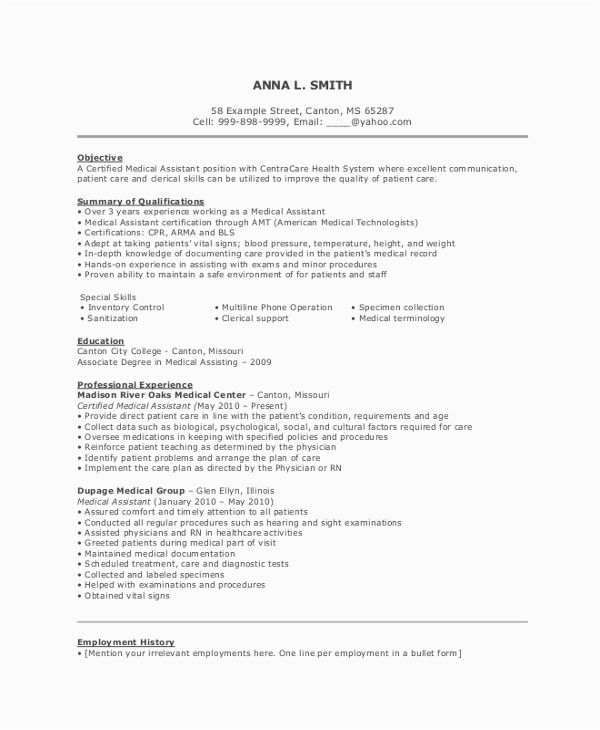Sample Objectives for Resume for Medical assistant Free 9 Resume Objective Samples In Pdf
