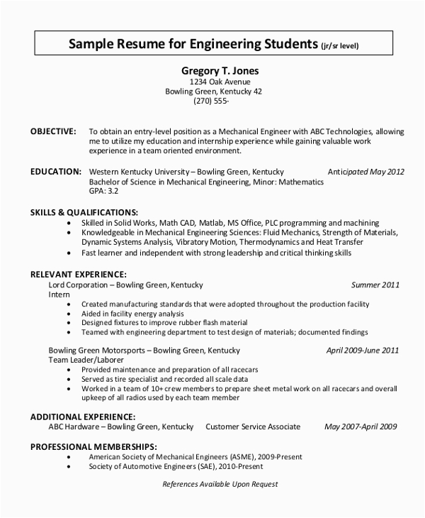 Sample Objectives for Resume for Students Free 10 Resume Objective Samples In Ms Word