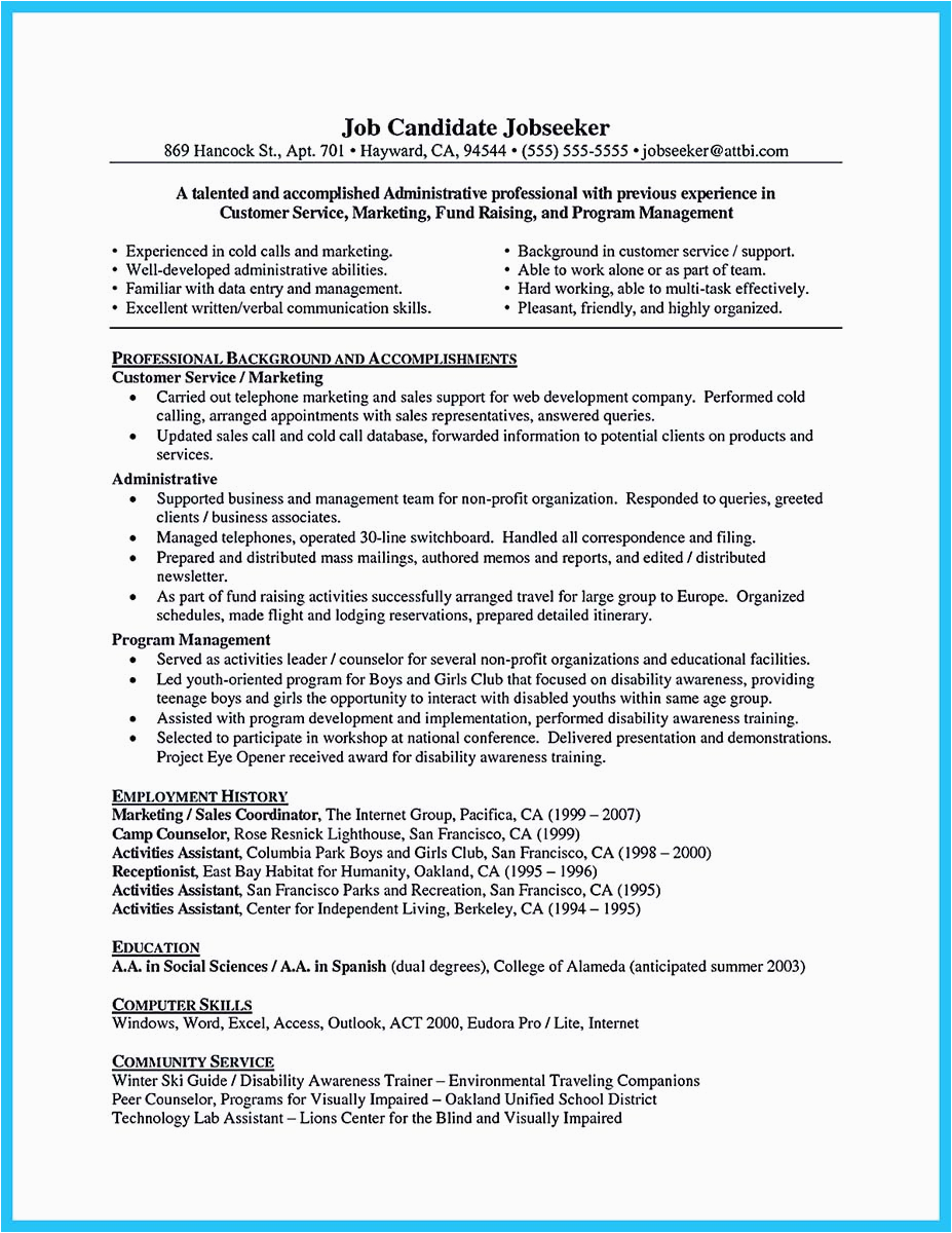 Sample Of A Well Written Resume Well Written Csr Resume to Get Applied soon