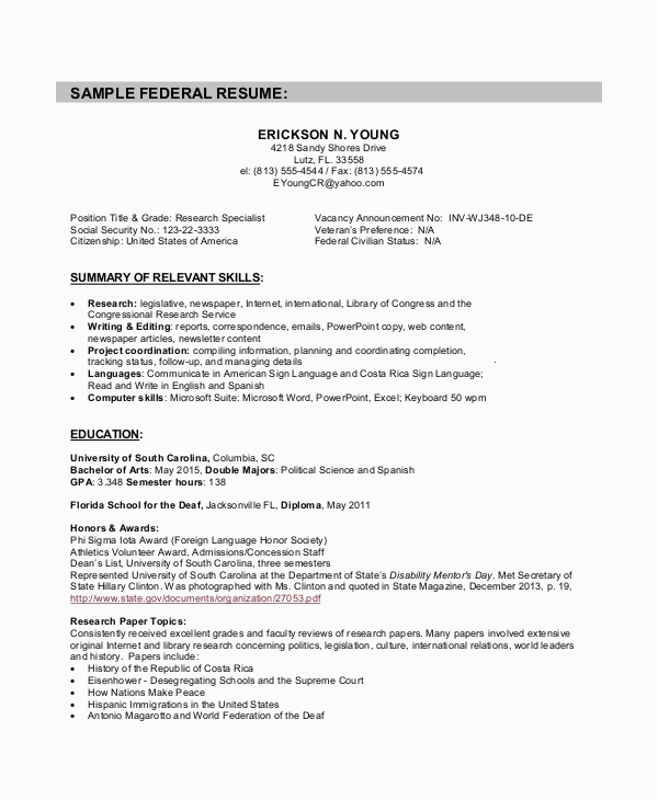 Sample Of Federal Government assembly Resume Free 8 Sample Federal Resume Templates In Ms Word