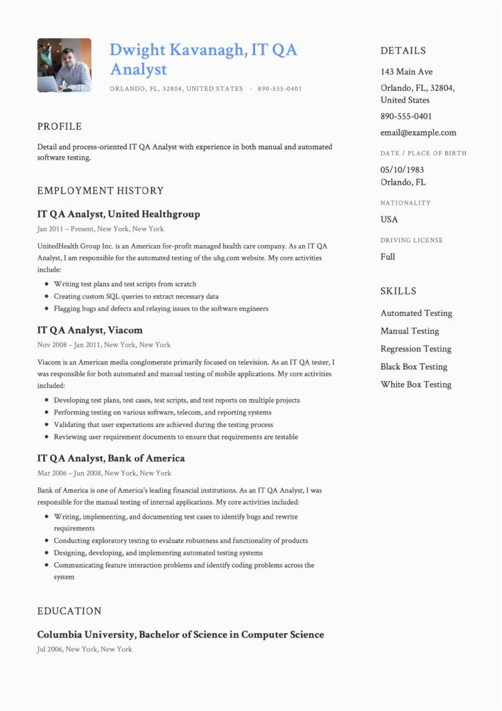 Sample Qa Resume with Financial Experience Guide It Qa Analyst Resume [ 12] Samples & Examples Pdf