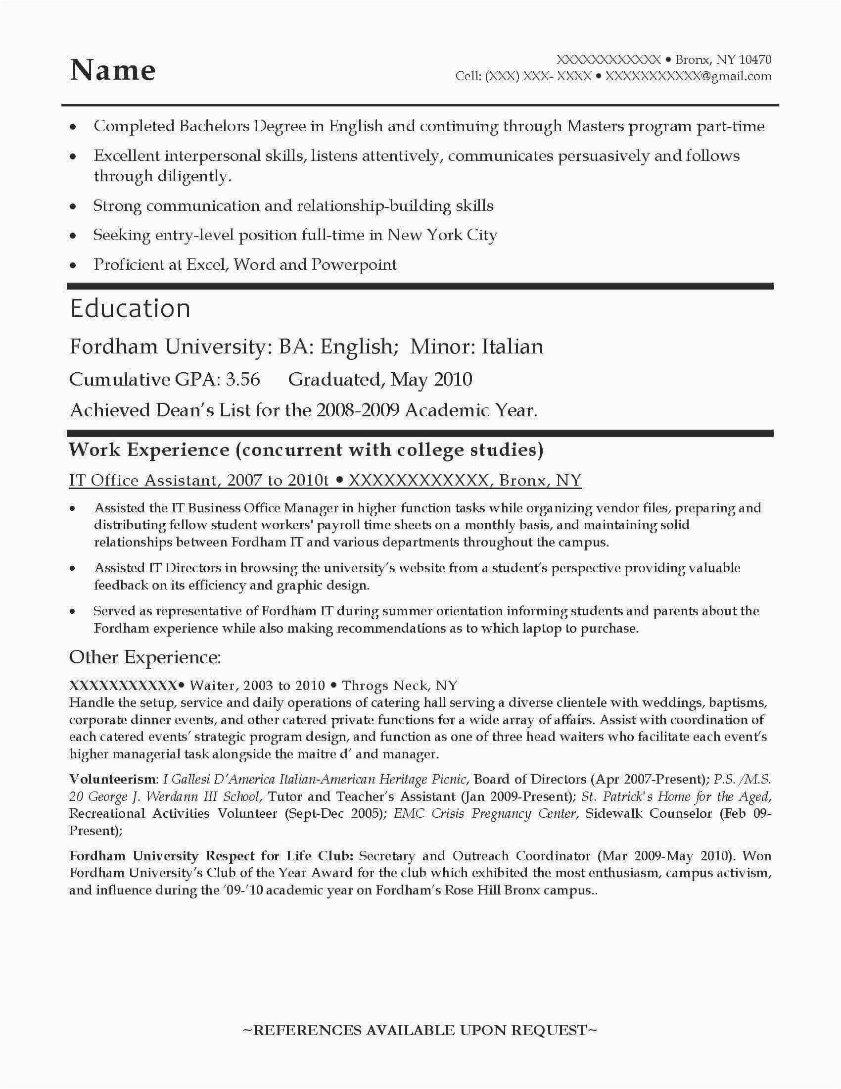 Sample Resume for All Types Of Jobs Good Resume Examples for All Careers