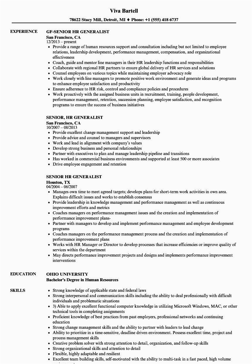 Sample Resume for An Entry Level Human Resource Position Entry Level Hr Resume Luxury Entry Level Hr Generalist