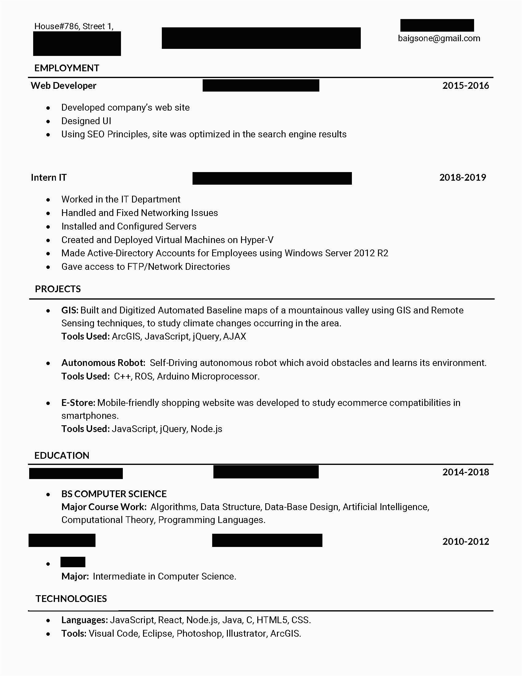 Sample Resume for Computer Science Fresh Graduate Reddit A Puter Science Graduate From A Third World Country Currently