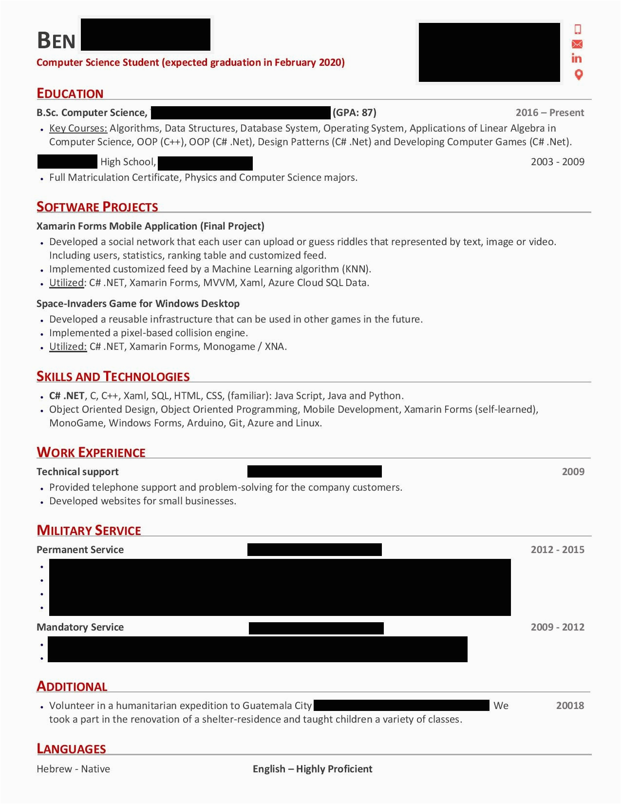 Sample Resume for Computer Science Fresh Graduate Reddit Fresh Puter Science Graduate Resume Resumes