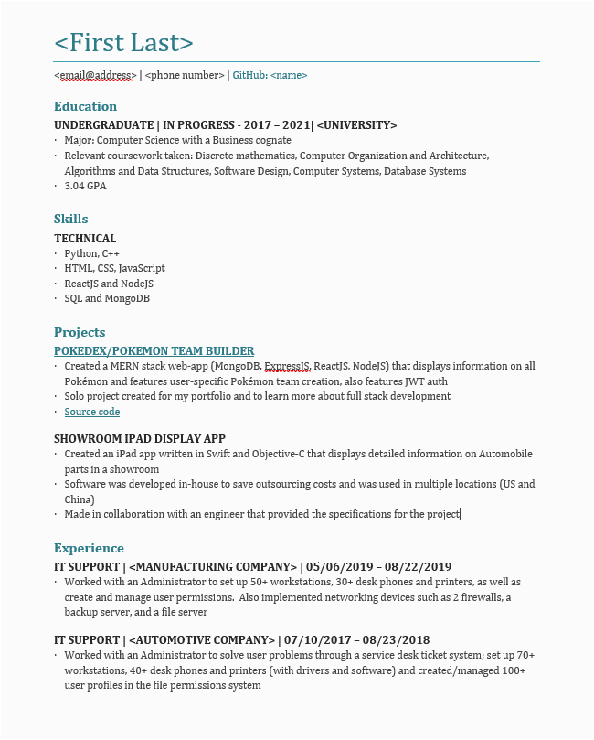 Sample Resume for Computer Science Fresh Graduate Reddit Puter Science Graduate Resume Resumes