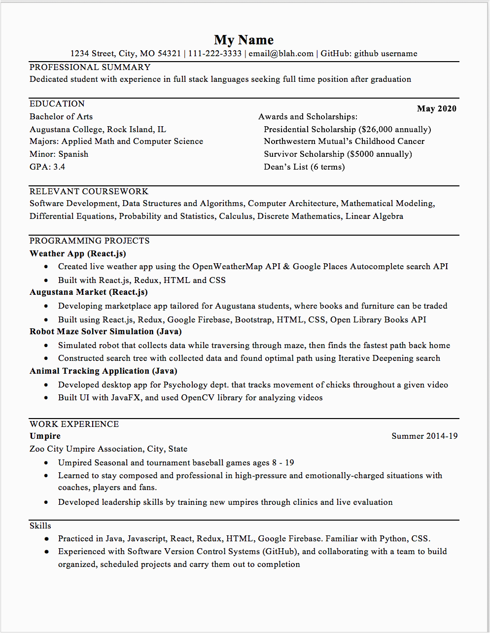 Sample Resume for Computer Science Fresh Graduate Reddit Up Ing Puter Science Graduate Resumes