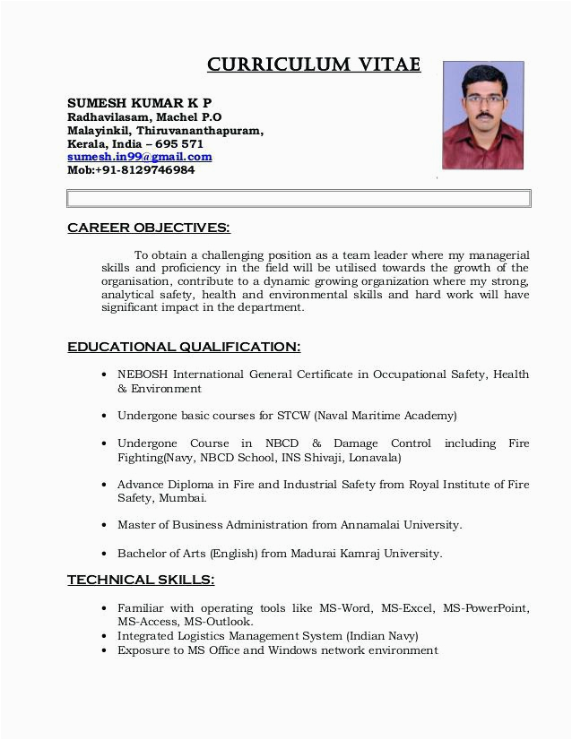 Sample Resume for Fire and Safety Officer Fresher Safety Ficer Resume Templates 2019 Resume Templates