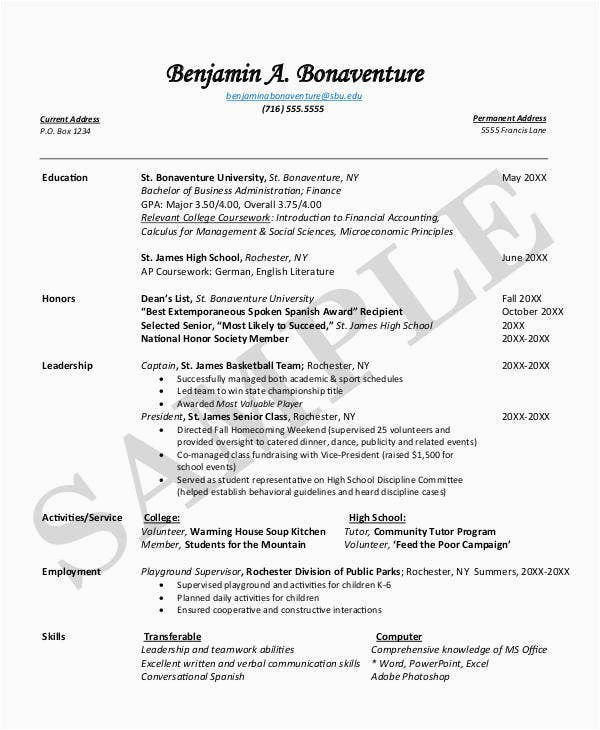 Sample Resume for First Year College Student 14 First Resume Templates Pdf Doc