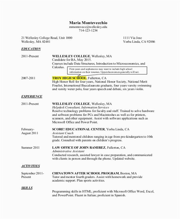 Sample Resume for First Year College Student Free 8 College Resume Templates In Pdf