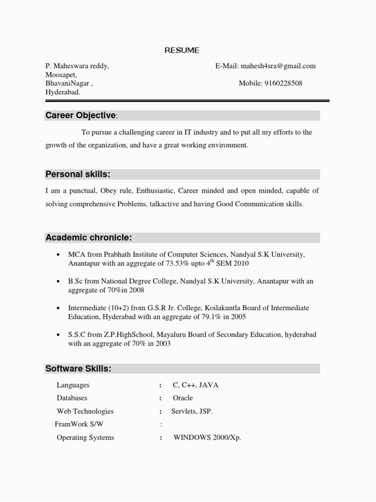 Sample Resume for It Professional Freshers Skills In Resume for It Freshers the Best 2019 Resume Samples for