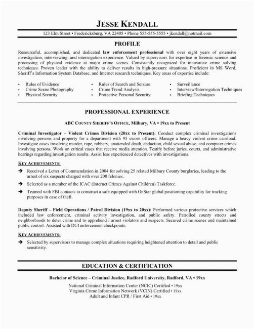 Sample Resume for Police Officer with No Experience Police Ficer Resume Samples Resume Template Free