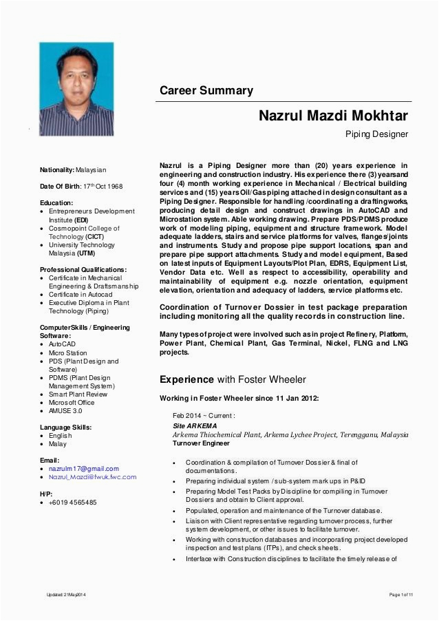 Sample Resume for Practical Student In Malaysia software Engineer University In Malaysia soptwers