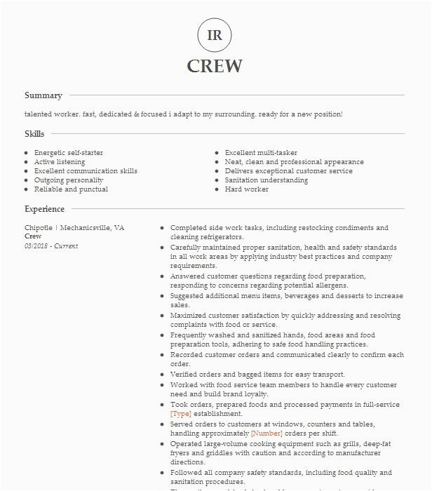 Sample Resume for Trader Joe S Crew Resume Example Trader Joe S Santa Clara California