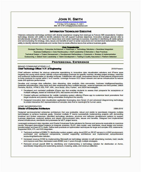 Sample Resume formats to Fit Alot Of Information 15 Printable Information Technology Resume Templates Pdf Doc
