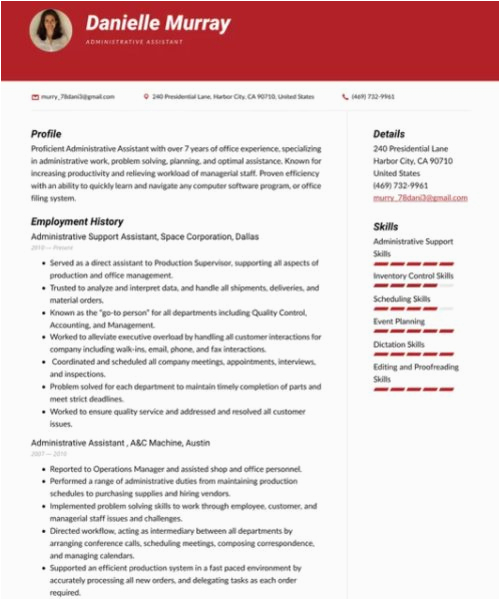 Sample Resume formats to Fit Alot Of Information Administrative assistant Resume Templates