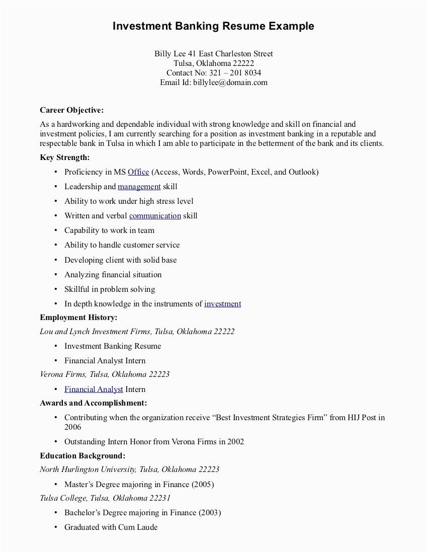 Sample Resume Objective for Any Position Resume Objective for Any Position