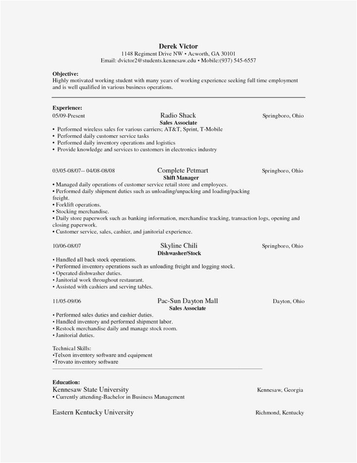 Sample Resume Objective for Janitorial Position Pin On Resume Description