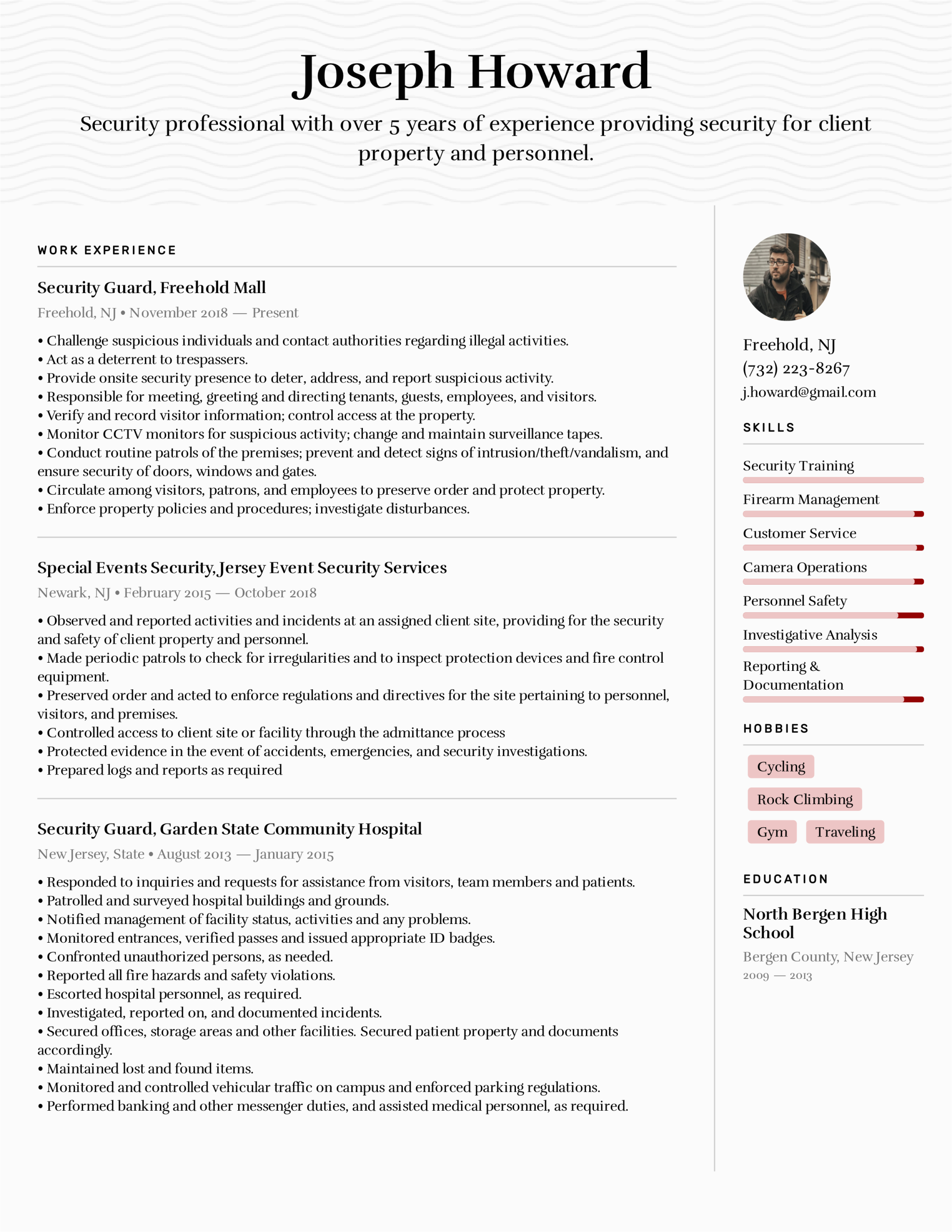 Sample Resume Objective for Security Guard Sample Security Guard Resume Objective 11 12 Resume Samples for