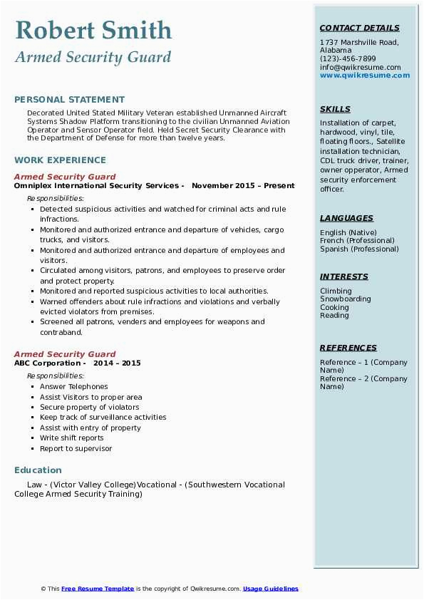 Sample Resume Objective for Security Guard Security Guard Resume Objective Security Guard Resumes 10 Free