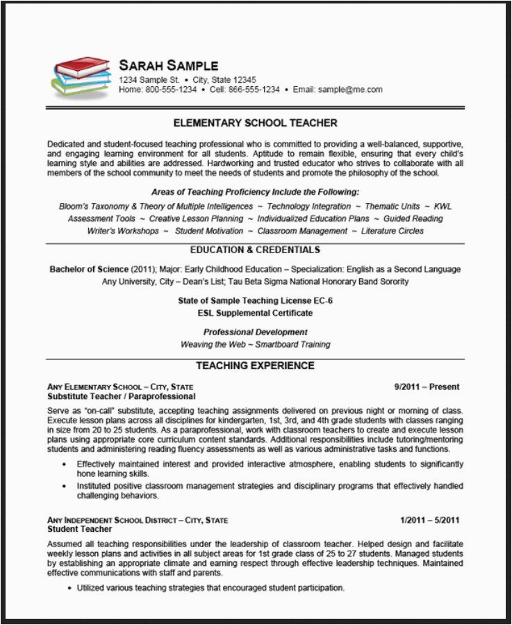 Sample Resume Objective for Teaching Position 7 Sample Preschool Teacher Resume Objective Resumesdesign