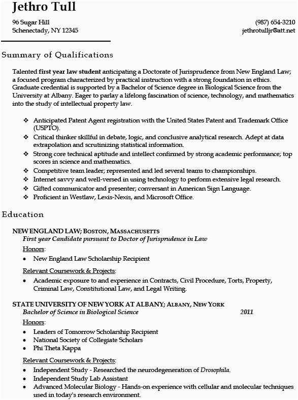 Sample Resume Recent Law School Graduate Law School Graduate Cover Letter