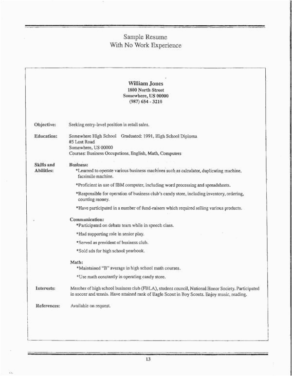 Sample Resume when You Have No Experience Free What to Include In A Resume if You Lack Experience [ with Samples ]