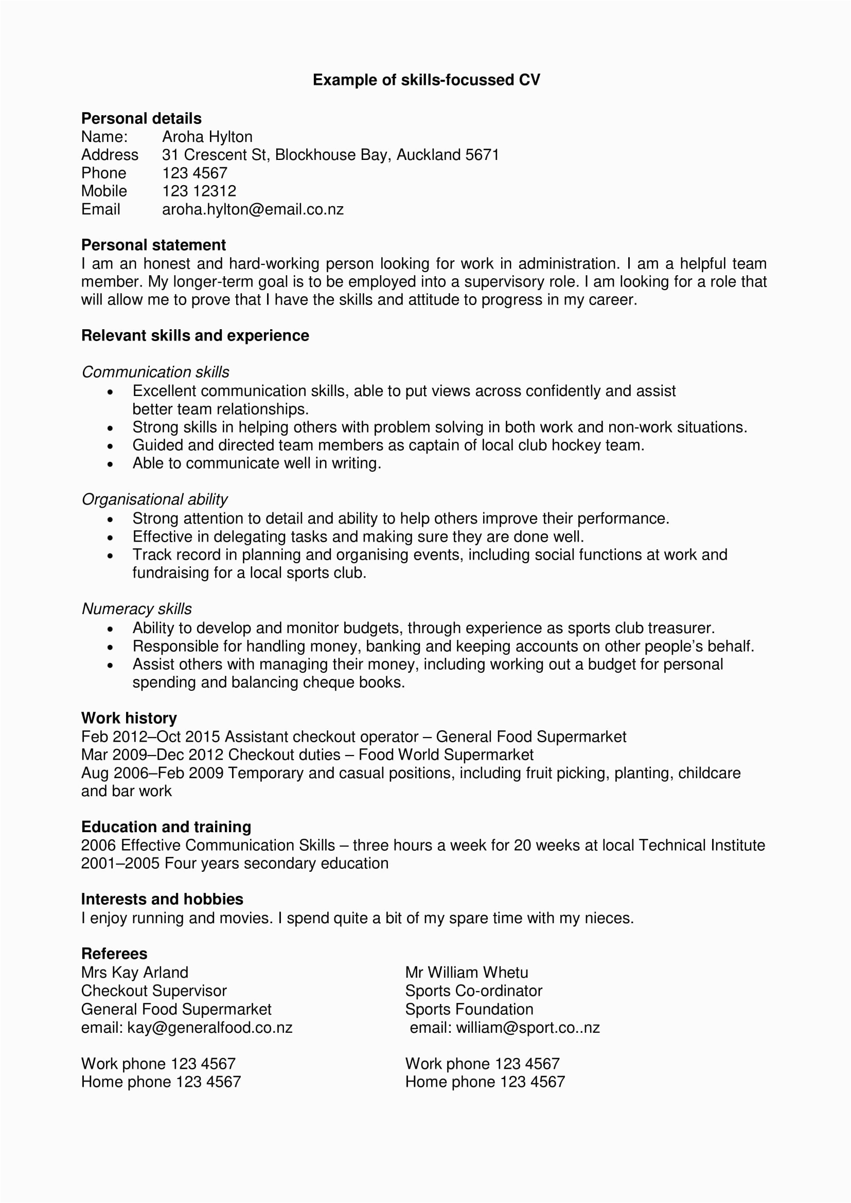 Sample Resume with A Personal Statement 16 Personal Summary Examples Pdf