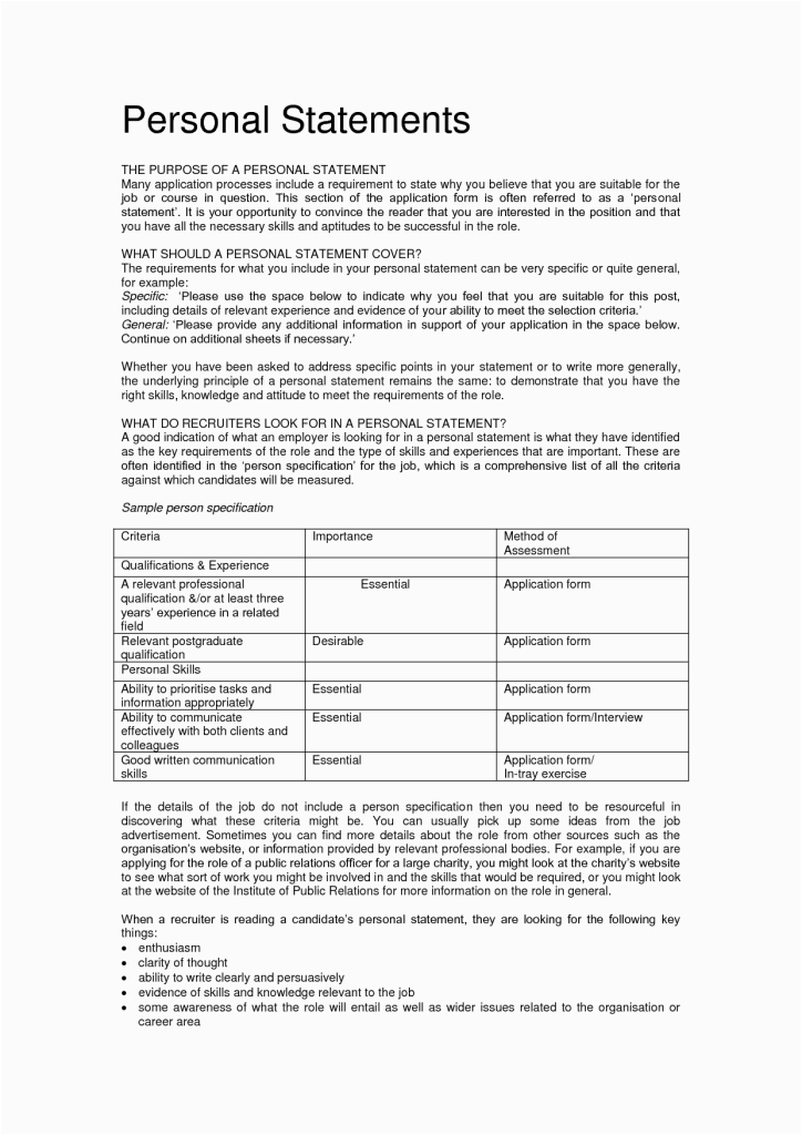 Sample Resume with A Personal Statement This is Appropriate Resume Personal Statement Examples