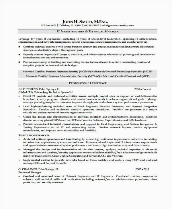 Sample Resumes for Information Technology Multiple Companies 15 Printable Information Technology Resume Templates Pdf Doc