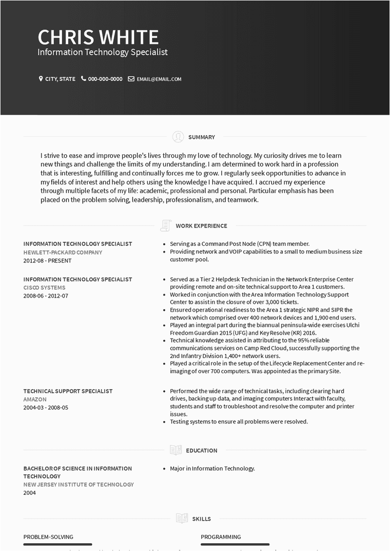Sample Resumes for Information Technology Multiple Companies Chief Information Ficer Resume Samples and Templates