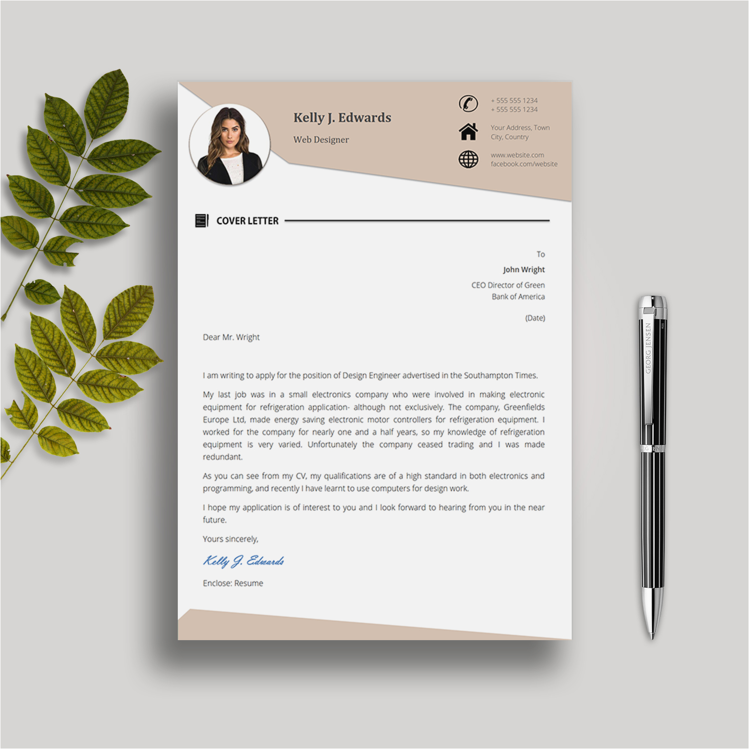 Sample Simple Cover Sheet for Resumes 5 Pages Cv Template with Cover Letter References and Portfolio
