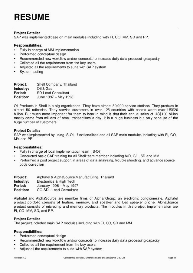 Sap Sd associate Consultant Resume Sample Supporting Your Client In Court Nada Sd Consultant Resume when