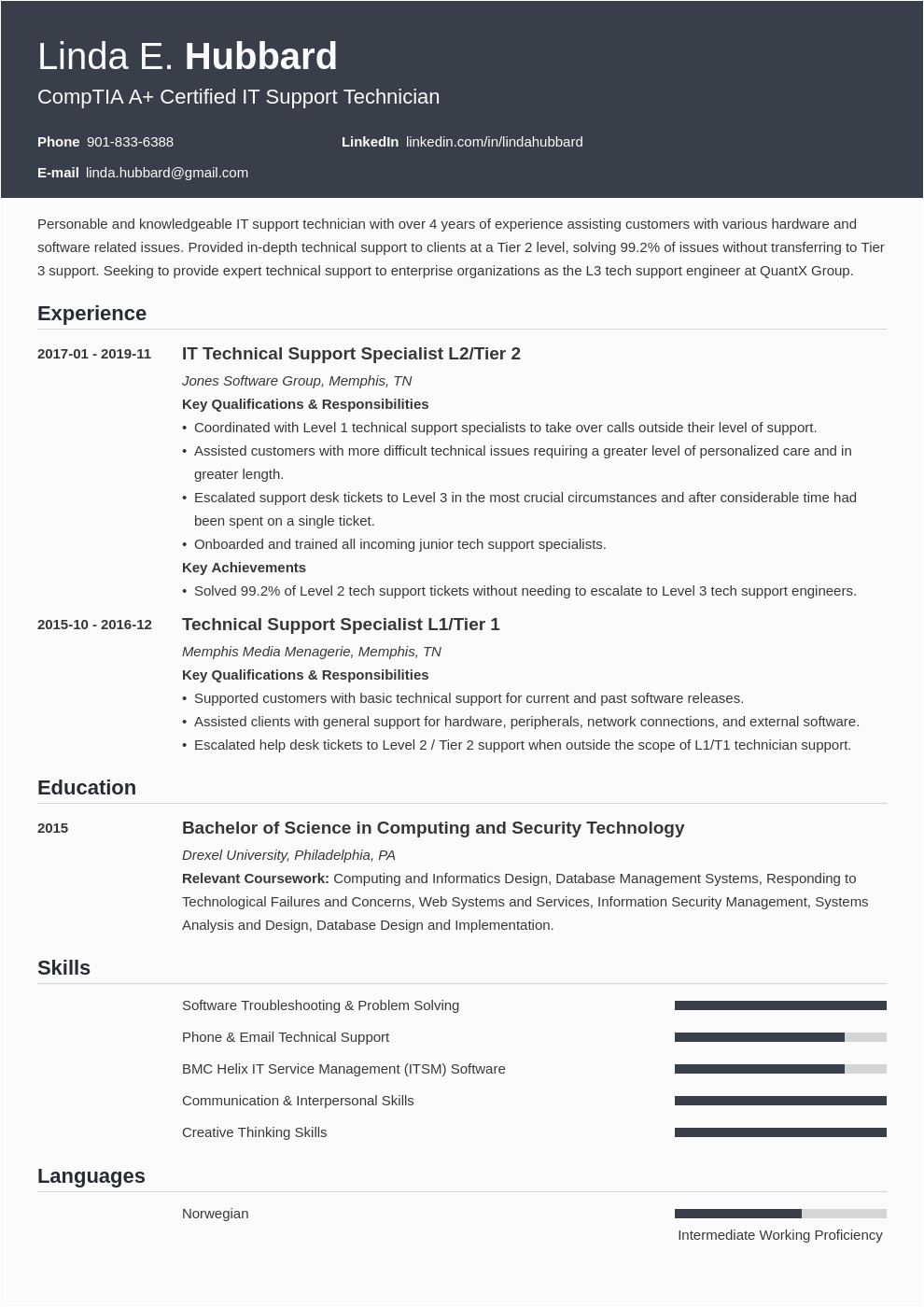 Technical Support Resume Sample for Fresher Technical Support Resume Sample & Job Description [20 Tips]