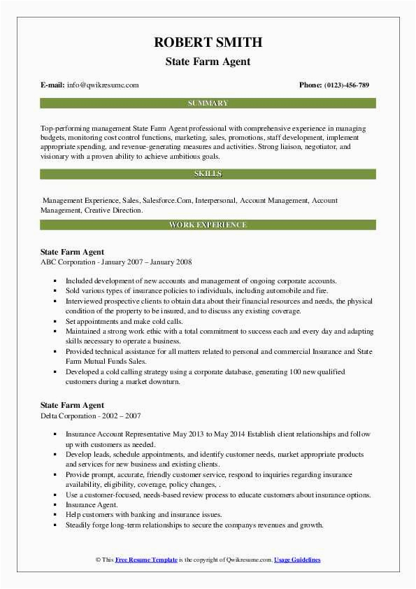Technical Worker at the Farm Resume Sample State Farm Agent Resume Samples