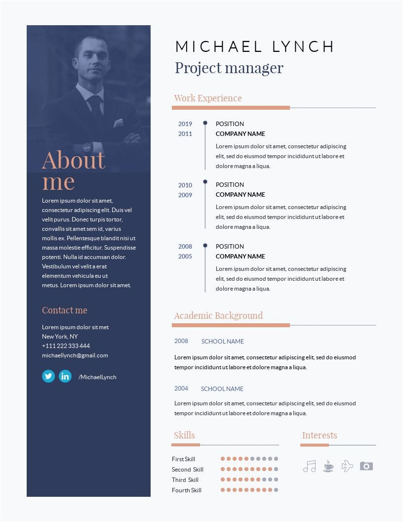 Visual Resume Sample for Project Manager Pin On Graphic Design Portfolio Booklet