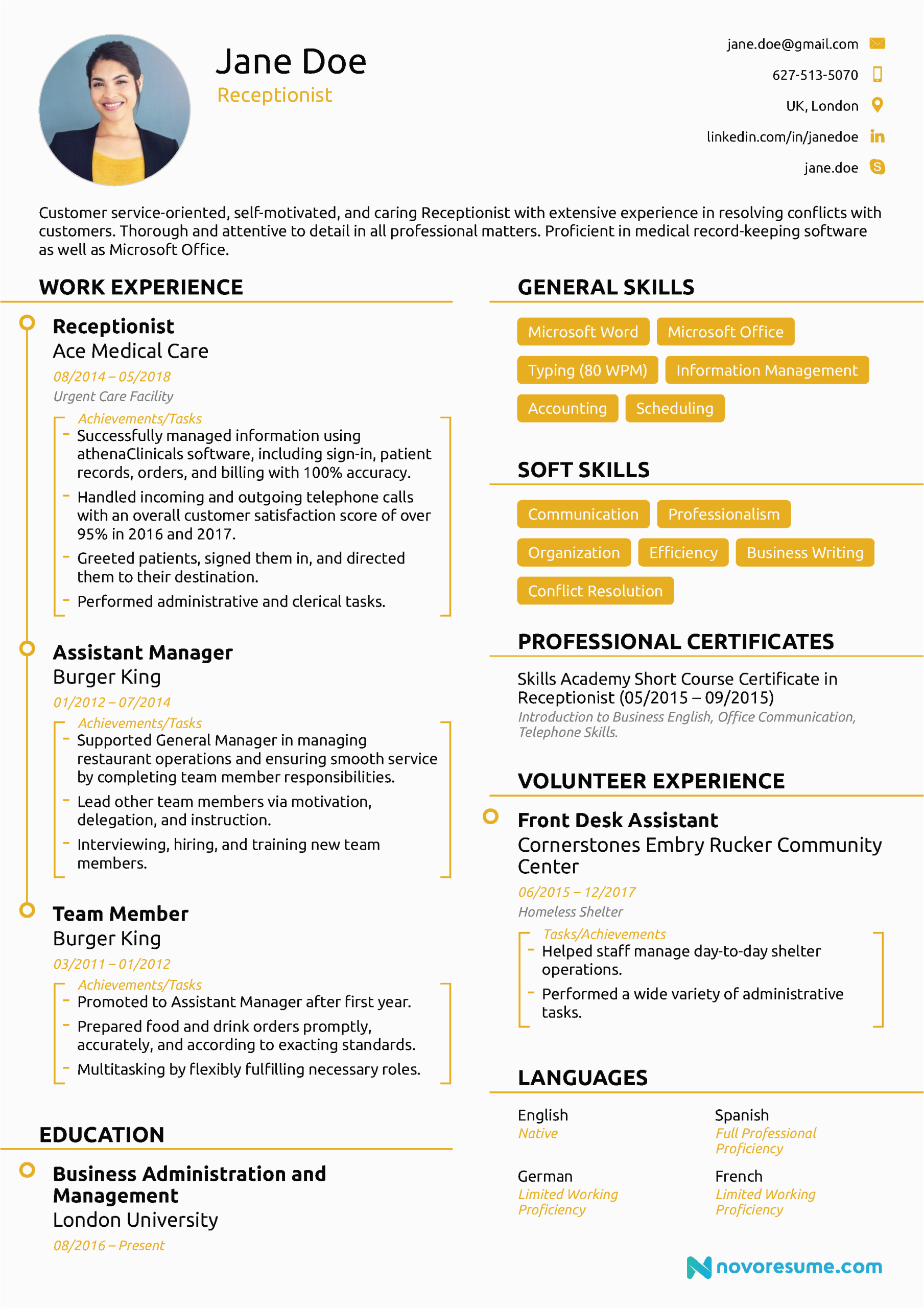 Burger King assistant Manager Resume Sample Best Resume format for Burger King Resmud
