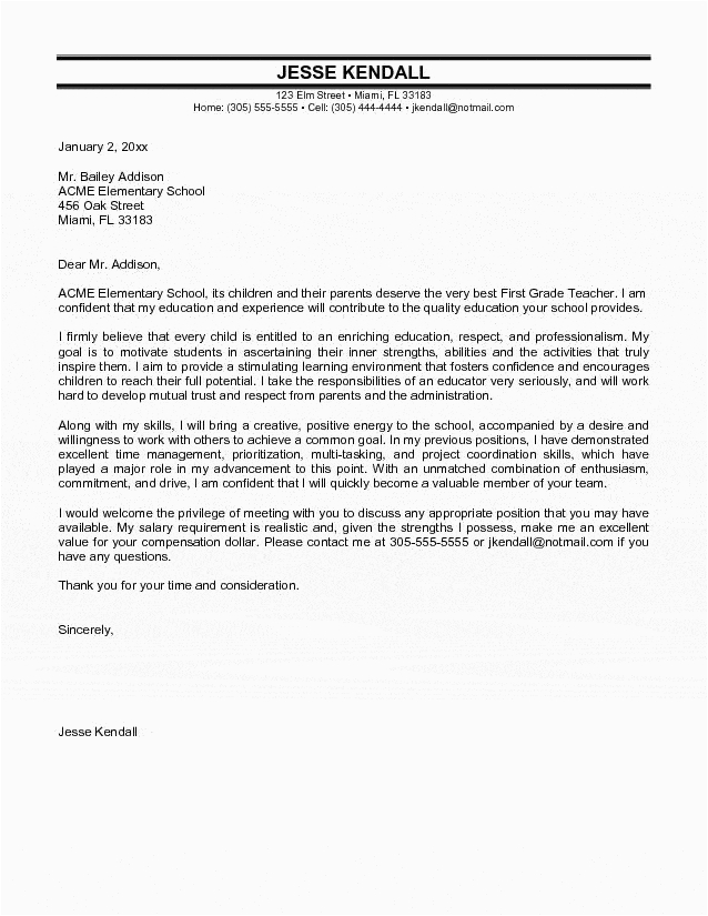 Elementary Teacher Resume Cover Letter Samples Elementary School Teacher Resume Cover Letter We Bioinnovate Co