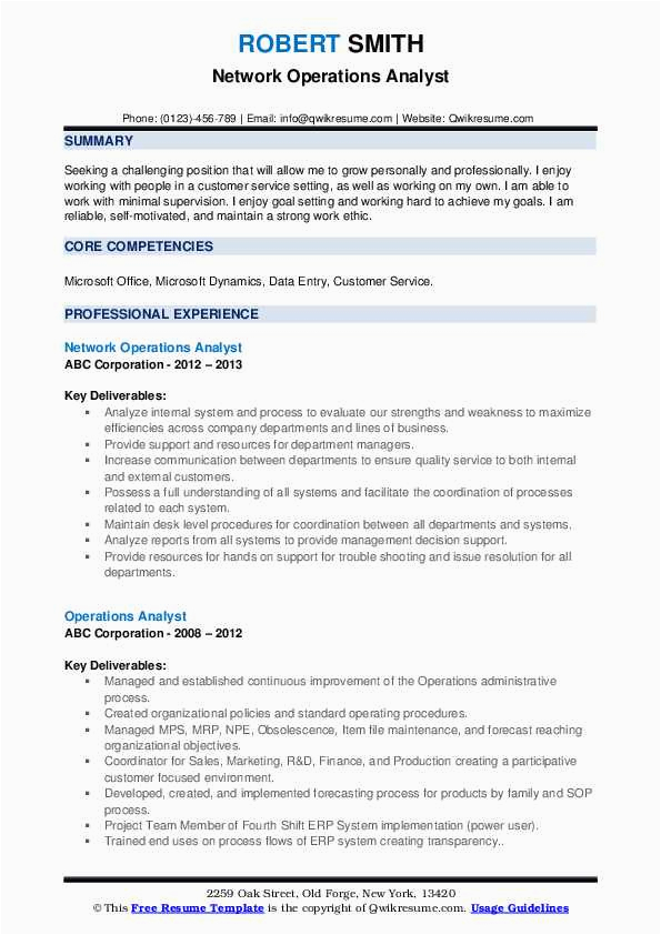 Entry Level Operations Research Analyst Resume Samples Operations Analyst Resume Samples