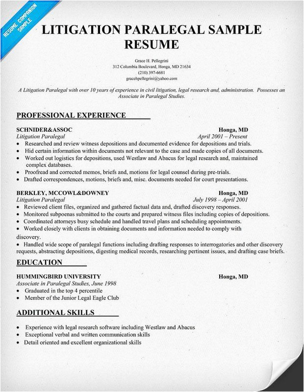 Entry Level Paralegal Resume Objective Sample Sample Resume Entry Level Paralegal Resmud