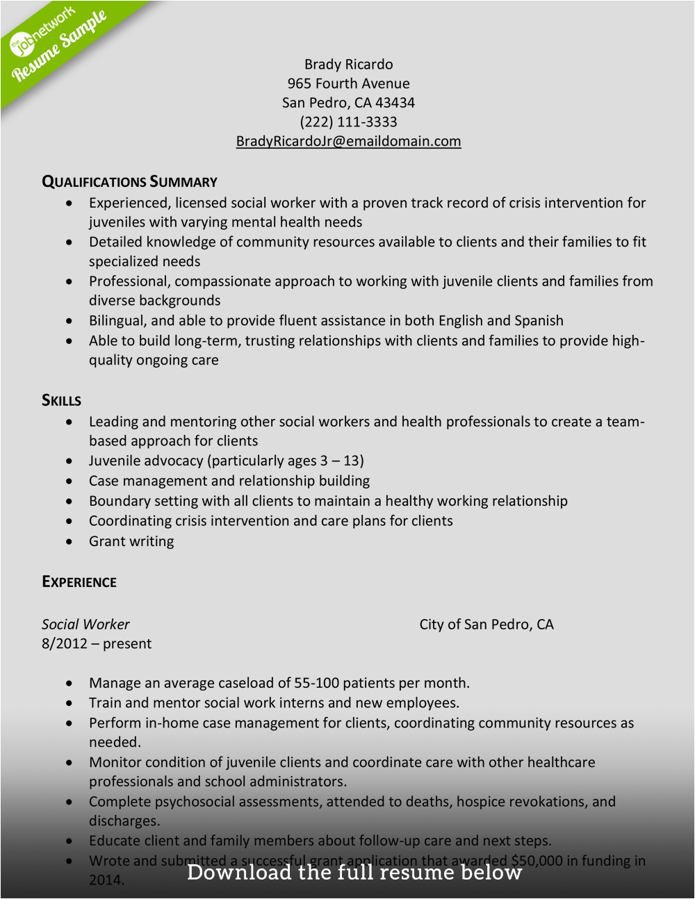 Field Placement Resume Sample social Work How to Write A Perfect social Worker Resume Examples Included